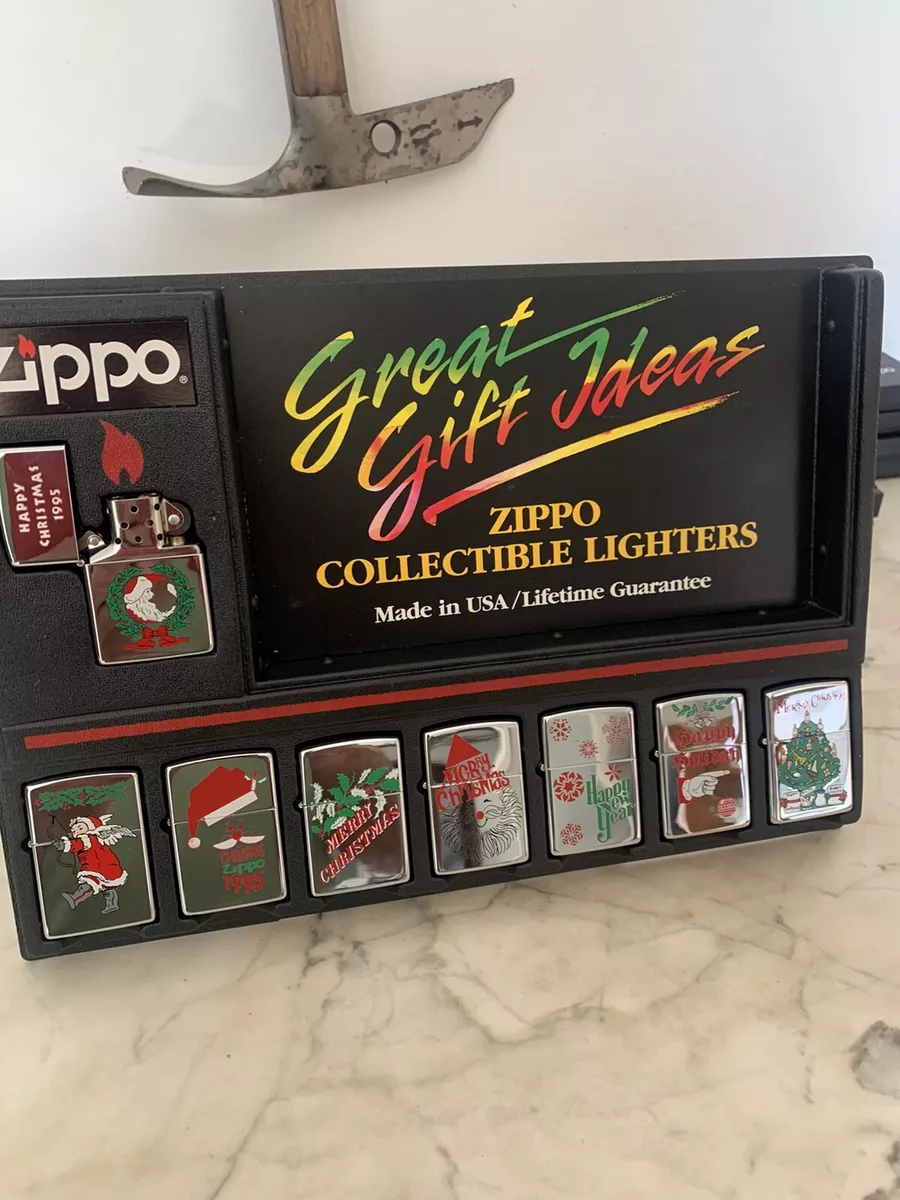 1995 VINTAGE 8 PIECE ZIPPO LIGHTER CHRISTMAS SERIES NEW CHRISTMAS