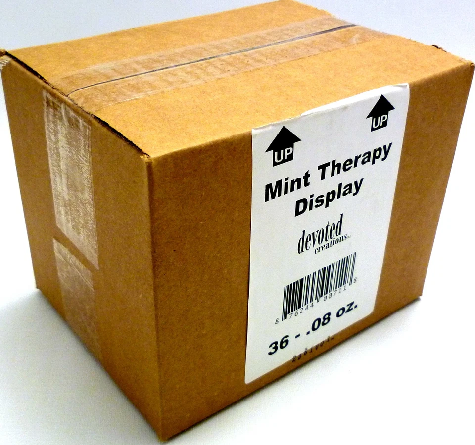 DEVOTED CREATIONS "MINT LIP THERAPY" .08Z, 36-PC COUNTER DISPLAY- BRAND NEW - Image 4 of 4