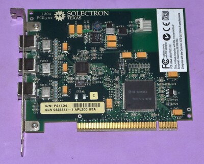 Selectron 3 Port Firewire 400 (IEEE1394) Card , PCI, PC Only *Used* 630-2730-A