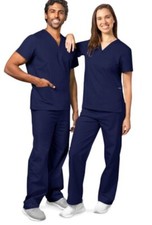 Adar Universal Unisex Scrubs Drawstring Scrub Set Navy Size XS NWT