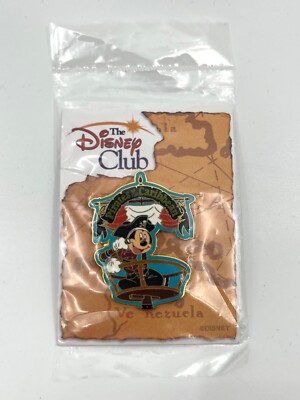 The Disney Club Exclusive Pirates Of The Caribbean Mickey Mouse Pirate Pin New