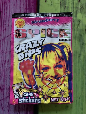 Rare! Chupa Chups Empty Crazy Dips Wrapper Emma Baby Spice Girls 1997
