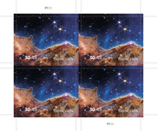 Cosmic Cliffs Priority Mail Express Postage Stamps, 4 x $30.45 =  $121.80