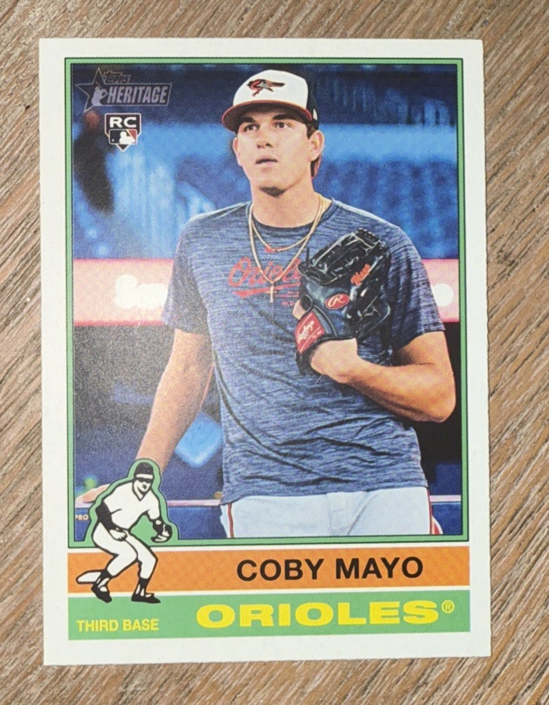 2025 Topps Heritage Coby Mayo Image Variation SP Rookie RC Variations #340