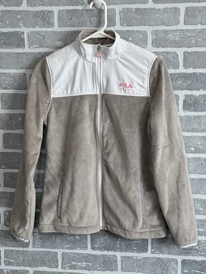 Fila Sport Juvenile Girls Sz XL (16) Gray Full Zip Moc Neck Jacket