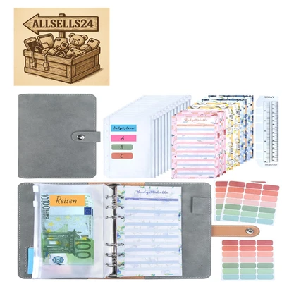 ANYUKE Budget Planner, Binder - Haushaltsbuch A6 Planner Geldumschläge
