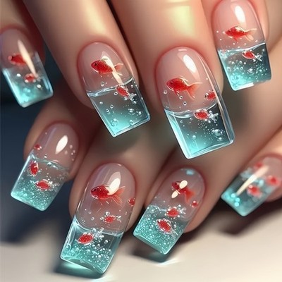 Acrylic False Nail,Artificial Nail Glues on Nail Press on Nail Designs Fake Nail
