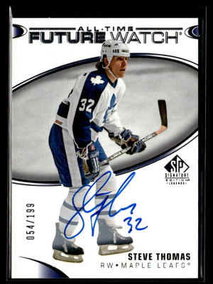 2020-21 Upper Deck SP Signature Legends All Time Future Watch Auto Steve Thomas