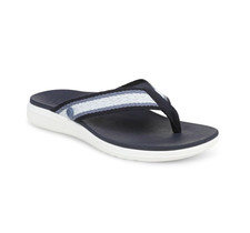 VIONIC Women's Beach Indigo Toe Post Sandal - Navy Blazer Multi, Medium NEW