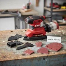 Corded Multi-Function Detail Sander with Dust Filtration & Attachments