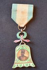 RARE 1917 China Feng Guozhang Acting President Enameled Medal Bell Shape — photo 5