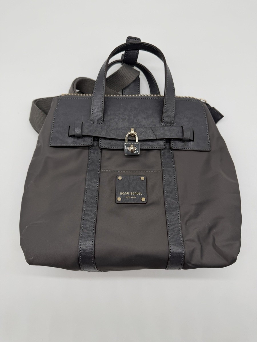 Henri bendel Jetsetter backpack dark grey RARE authentic tweed/grey Henri Bendel jetsetter... | Depop main image 4
