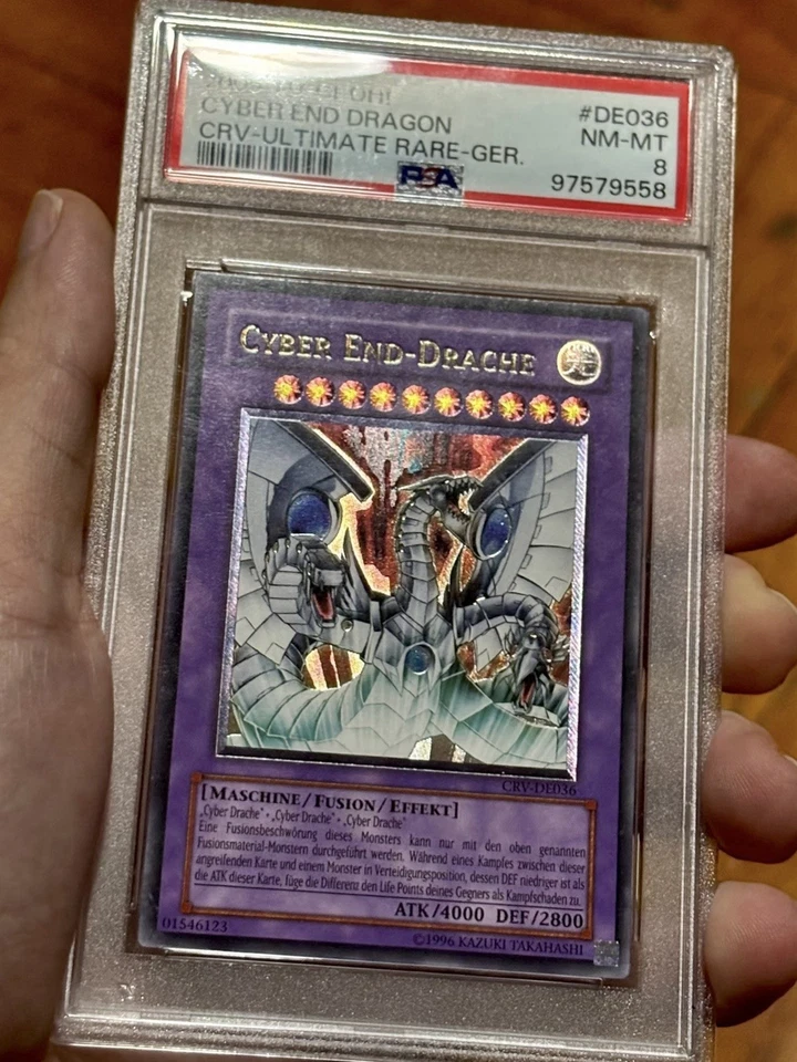 Yu-Gi-Oh! Cyber End Dragon CRV-DE036 German Ultimate Rare PSA 8 - Image 2 of 4