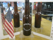 *MUSEUM QUALITY*BLAZING YELLOW AMBER~1880S BORN & CO. BLOB LIP BEER~COLUMBUS, O.