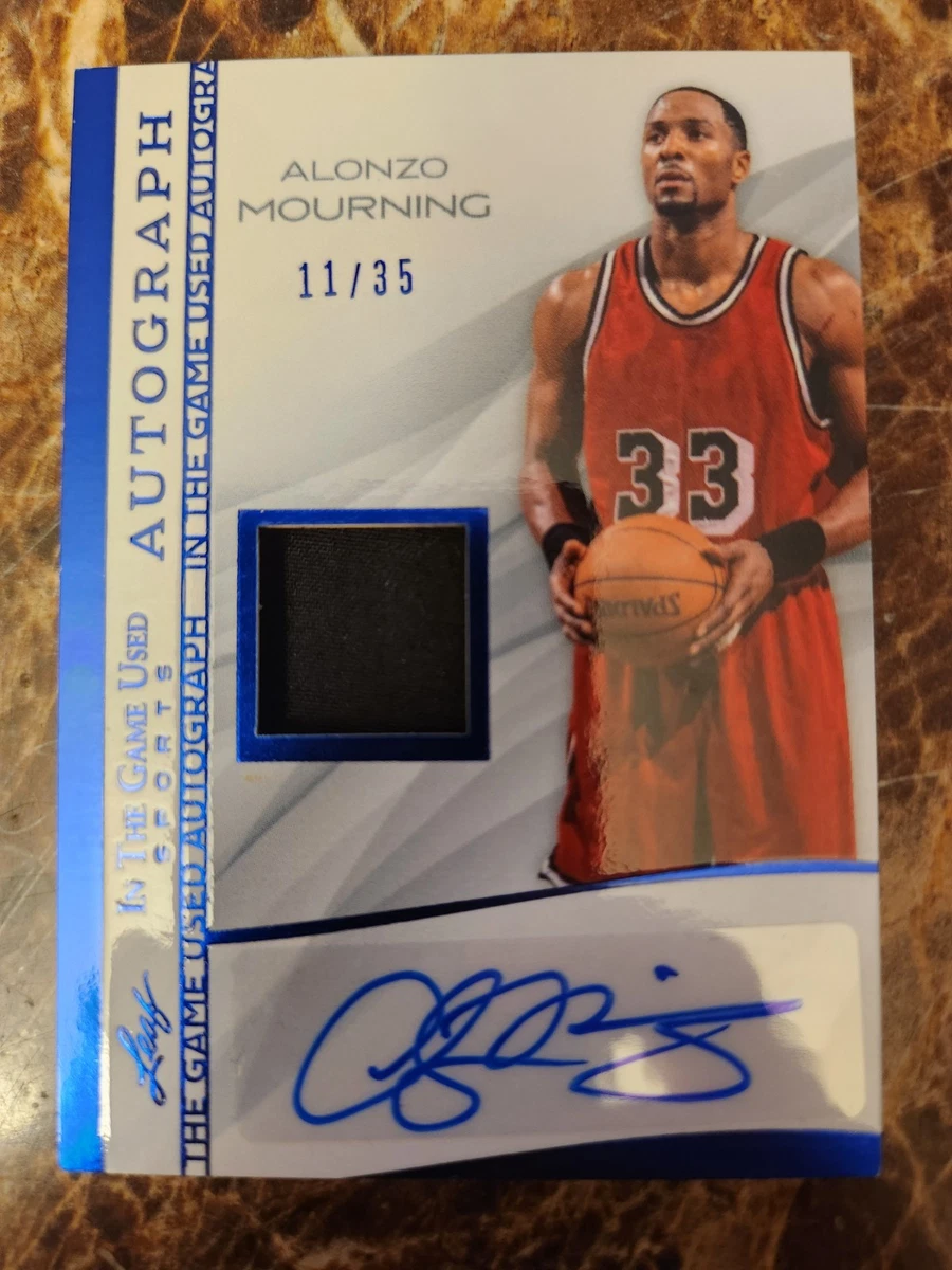 Alonzo Mourning Basketball Autographed Sports Trading Cards