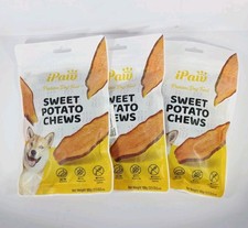 Sweet Potato Chews, Single Ingredient Dog Treats for Vegetarian, Lot Of 3 Sealed