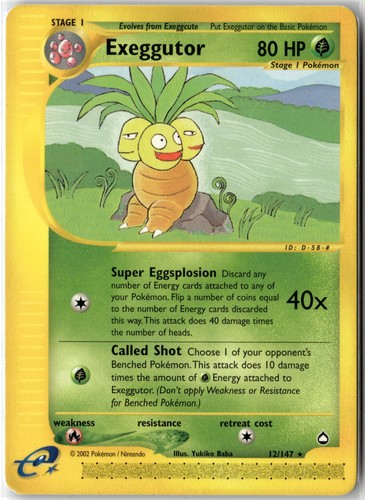 Exeggutor (12) Rare Aquapolis 012/147 MP