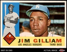 1960 Topps #255 Jim Gilliam Dodgers 8 - NM/MT