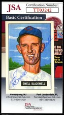 Ewell Blackwell JSA Coa Autograph 1986 Bowman 1951 Reprint Signed