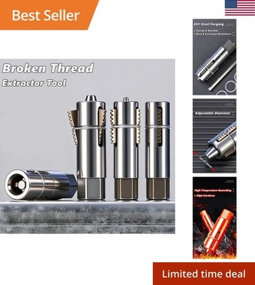 Broken Thread Extractor Tool Adjustable Damaged Pipe Bolt Remover Steel