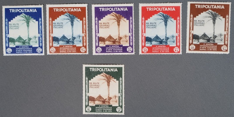 MayfairStamps Libya Tripolitania Naples Colonial Art Exhibition 6 Stamps aaz_431