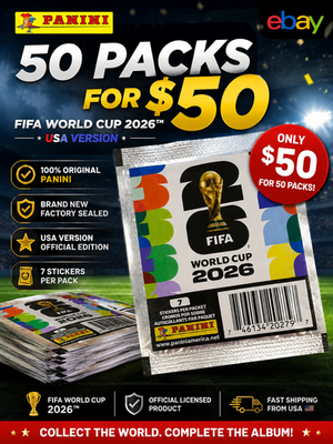 #ad 50 Panini FIFA World Cup 2026 Sticker Packs – USA Version – Original – Facto $50.00