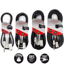 Image of Male XLR to 6.35mm Stereo TRS Jack Lead | Audio Lead/Mic Cables | LifetimeWaran