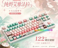 Arknights Eyjafjalla the Hv t Aska Keycap PBT Chreey MX 122 Keys For Keyboards