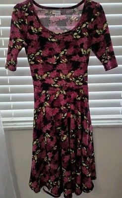 LulaRoe Dress Muticolored Sz XS Beautiful For Fall