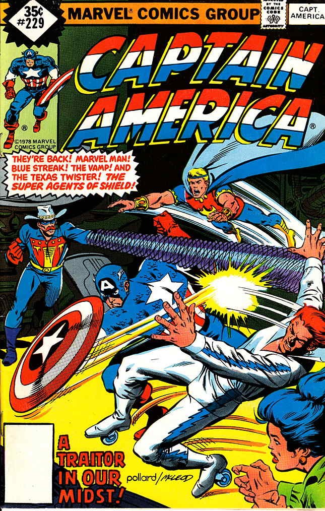 Capitán América (1ª Serie) #229A FN; Marvel | Edición Whitman - con Bolsa + Tablero