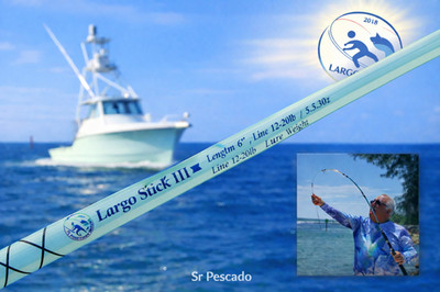 Spinning Rod LARGO STICK III, M, 6ft,  1 Section, 6 Guides+1, Hook Holder