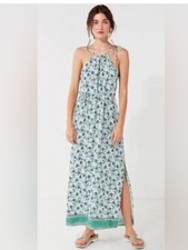 NWT Urban Outfitters Blaze Mint Sleeveless Green Floral Maxi Dress Women's S