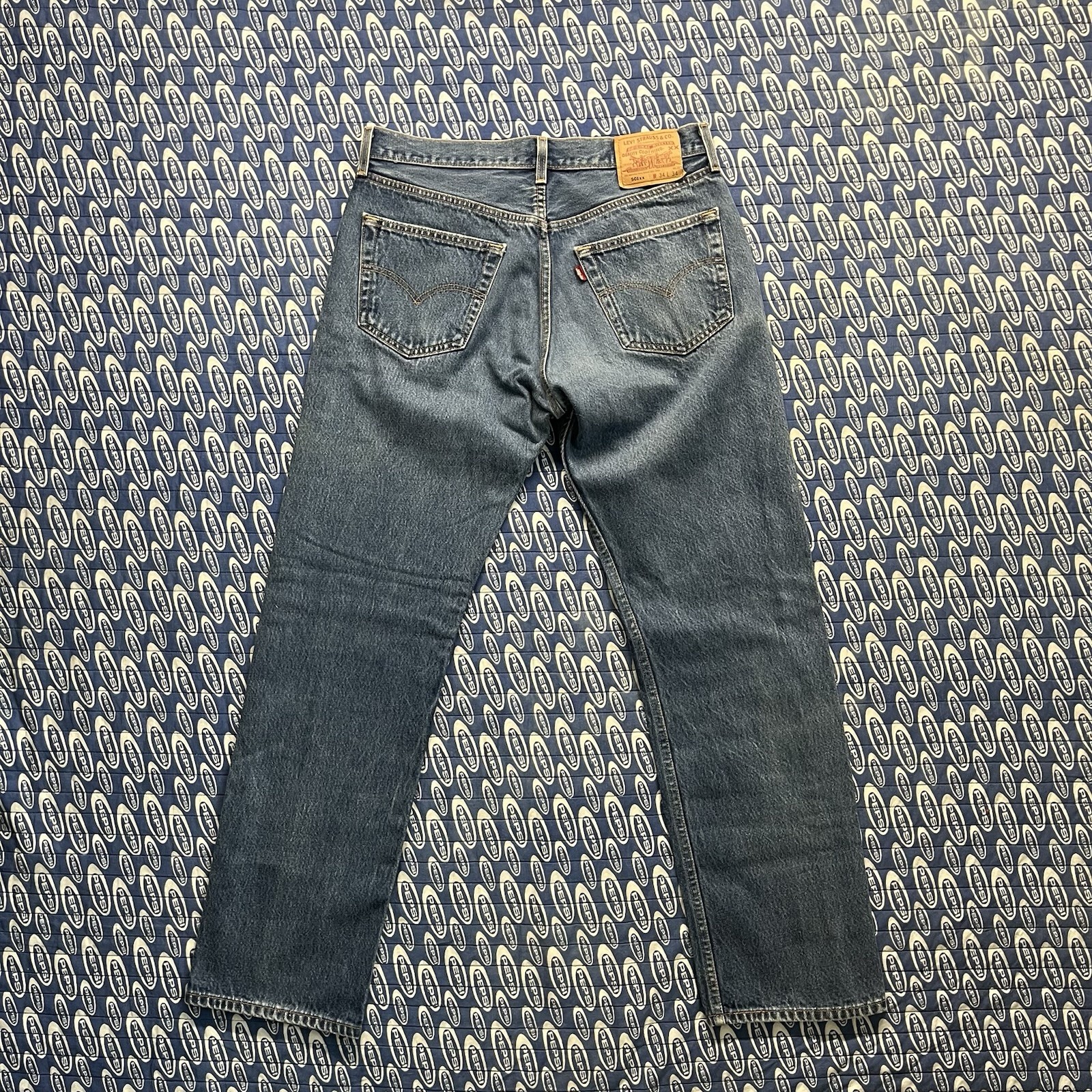 Vintage Levi’s 501XX LVC Button Fly Blue Denim Jeans 34x34 Made In Mexico 90s