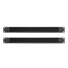 2-Pack 1U 19  Rack Mount Network Cable Tidy Brush Panel Bar Disassembled