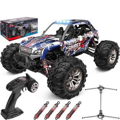 SIMREX 1/16 Scale Hobby Grade RC Car, 36 KPH High Speed 4WD Remote Control Mo...