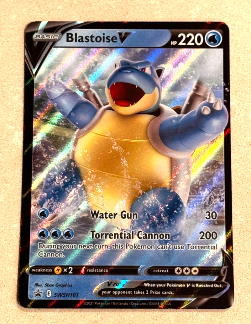 Pokemon Card Blastoise V SWSH101 PTCG SWSH: Sword & Shield Promo Cards - Holo NM