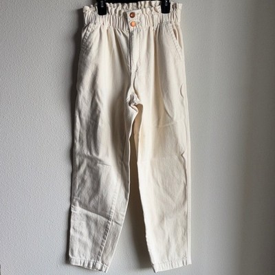 Universal Thread Cream Color High Elastic Waist Jeans Size 2