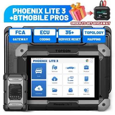 GIFT TOPDON Phoenix Lite3 PRO+ ECU KEY Coding Scanner Car Diagnostic Tool ULTRA