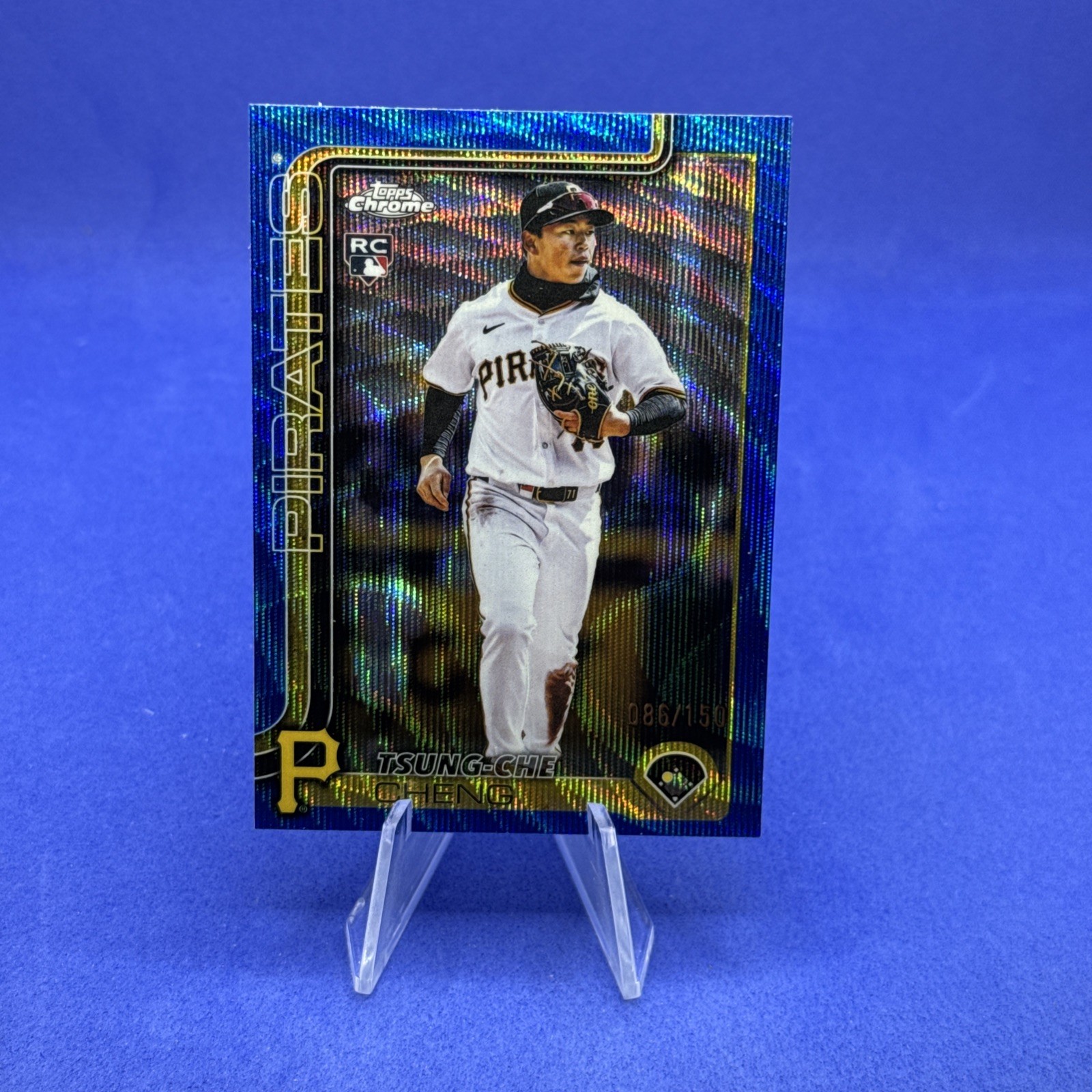 2025 Topps Chrome Update Tsung-Che Cheng /150 Blue Wave Rookie #USC74 - Pirates