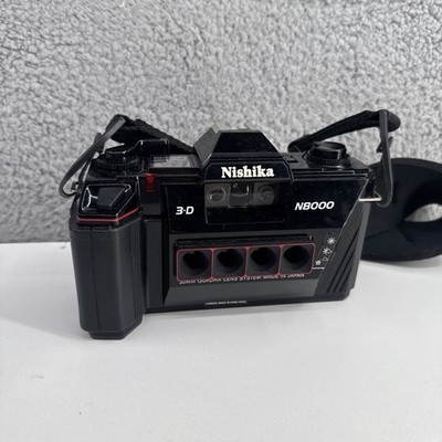 Nishika N8000 3-D 30MM Quadra Lens System Camera w/ Case USED-UNTESTED