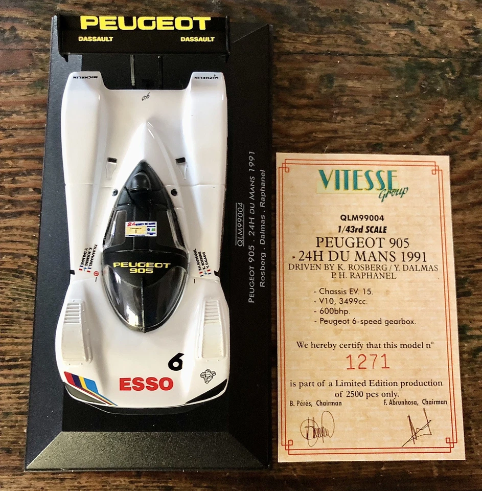 1:43 1991 Peugeot 905 By Quartzo  - Image 3 of 4