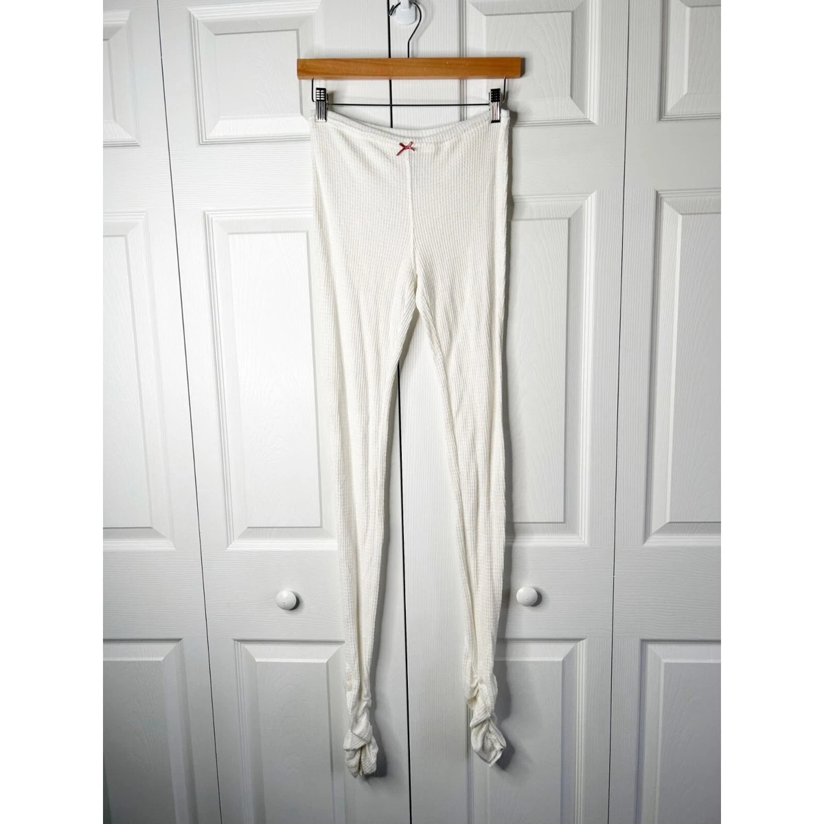 Free People Intimately Lou Lou White Thermal Leggings Women's Size Small S