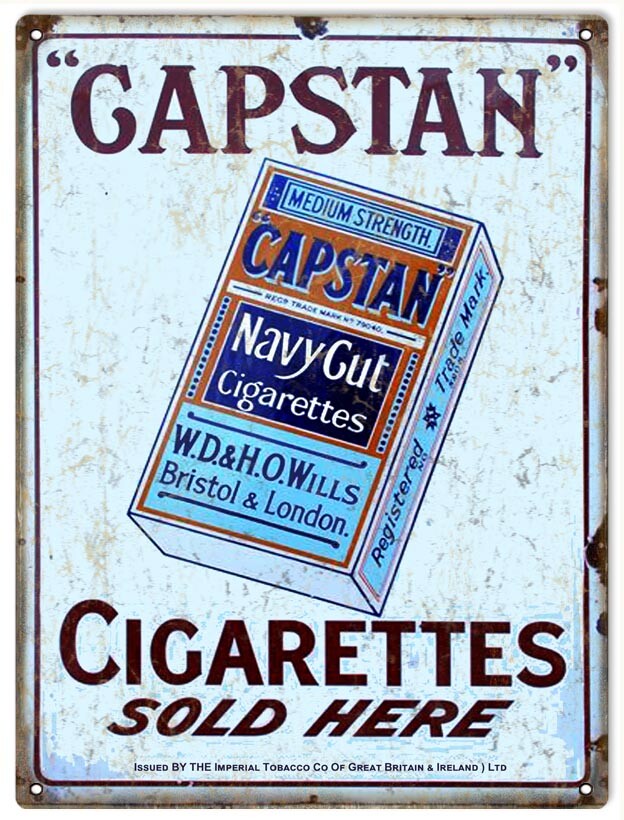 Vintage Style Metal Sign Capstan Cigarettes Cigar 9x12