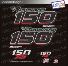 Adesivi motore marino fuoribordo mercury 150  Pro XS racing optimax stickers