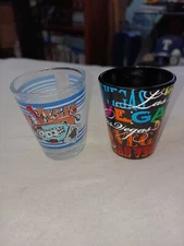 Shot Glasses Las Vegas Dice Blackjack Cards Chips And Worded Colors Some Missing