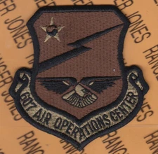 USAF Air Force 607th Air Operations Center AOC 3" NO HOOK patch c/e
