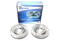 TA Technix Sport Bremsscheiben Satz Vorderachse Passend FüR Honda Jazz II Logo