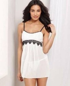 white sheer nightgown