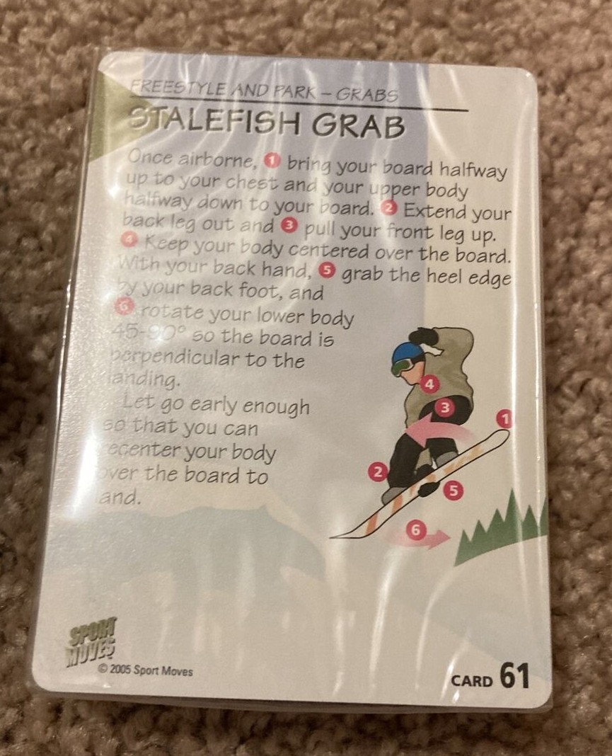 SEALED DECK of Snowboarding Training Cards by Sport Moves 120 Lessons (New)