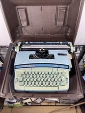 Smith Corona Coronet Super 12 Coronamatic Blue Electric Typewriter & Case Works! thumbnail
